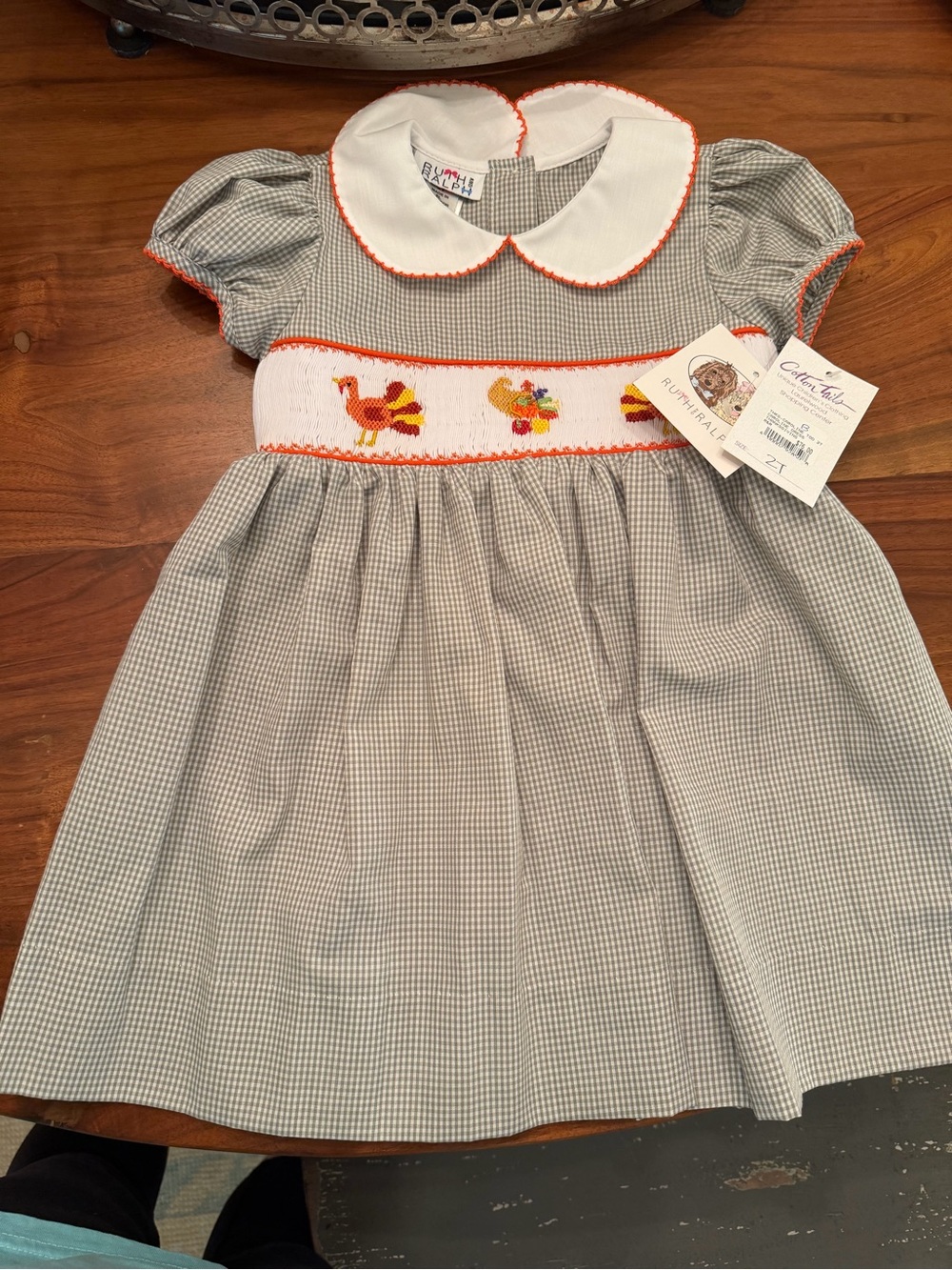 Ruth and Ralph Smocked Turkey Dress